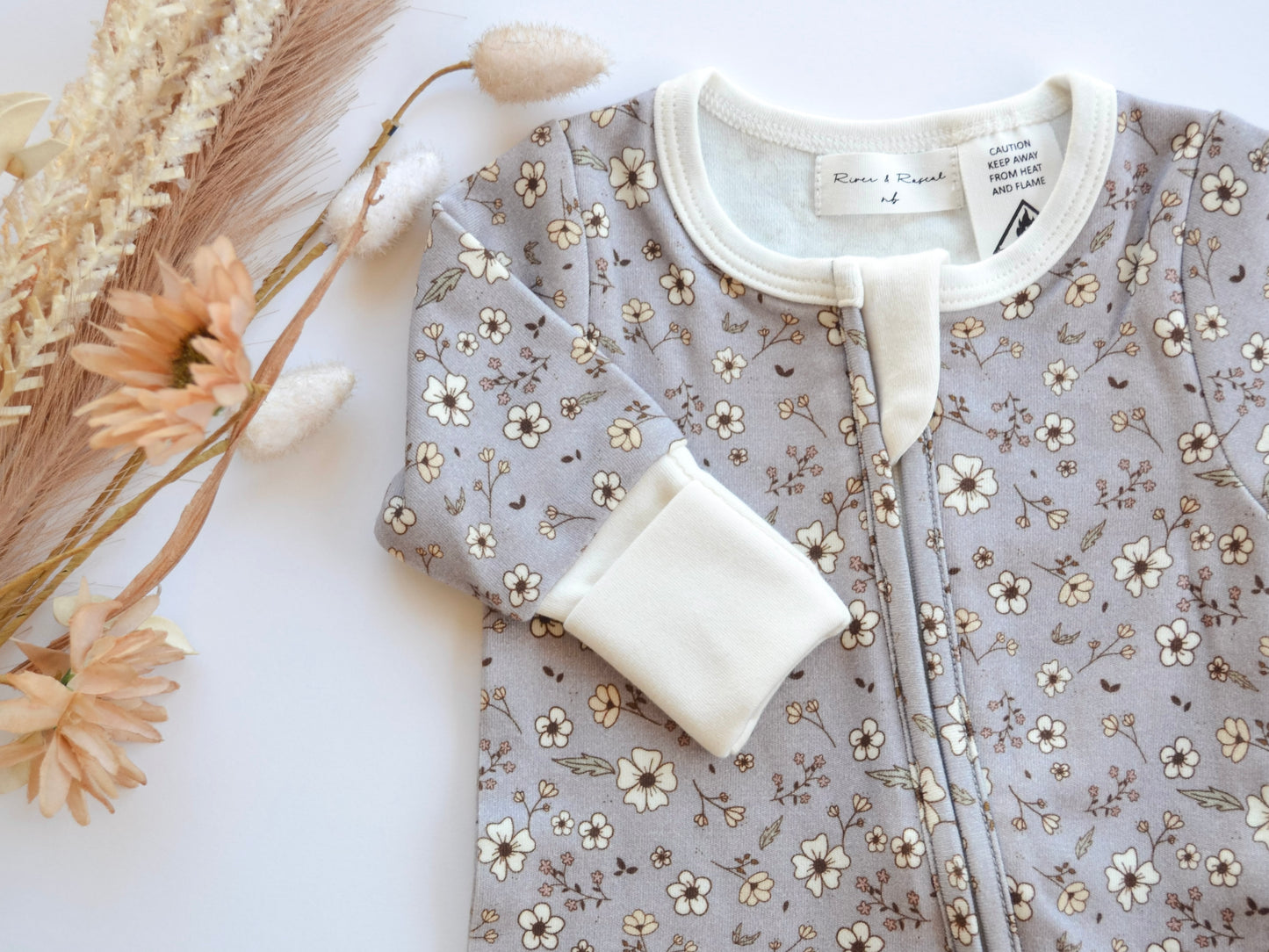 River Floral Zip Romper - Duskfall