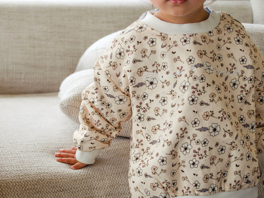 River Floral Sweatshirt - Cream